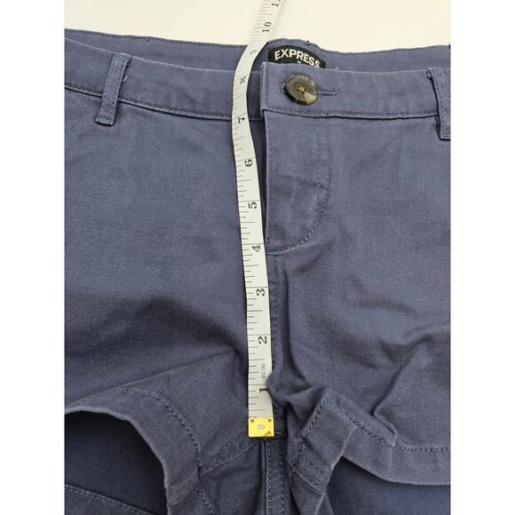 Express Women's Size 4 Blue Shortie Low Rise Chino Shorts - Picture 6 of 8